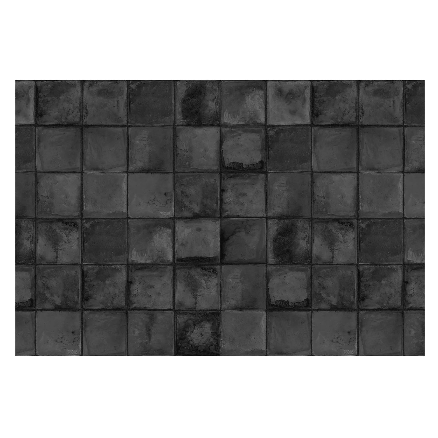 Papel pintado tejido no tejido 250x250 azulejos grises tulup