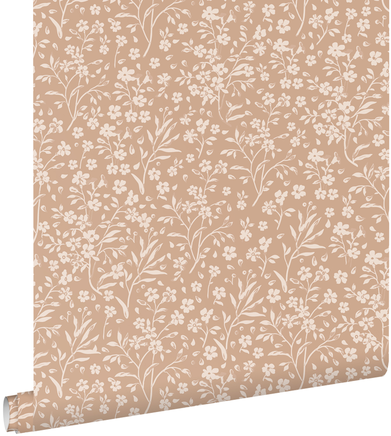 Estahome papel pintado flores rosa terracota 53 cm x 10.05 m