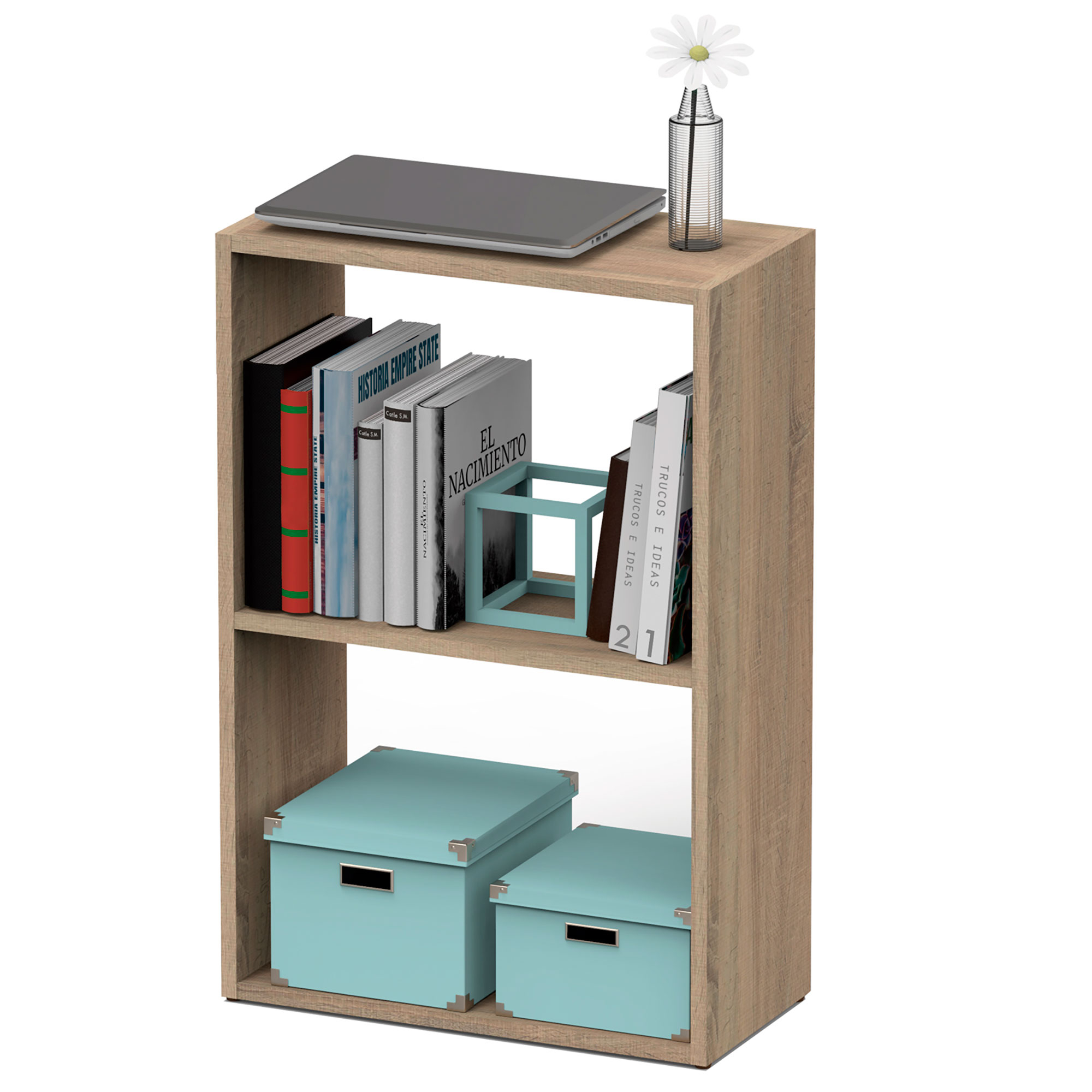 Estantería almacenaje libros, muebles salón o briebe nova madera