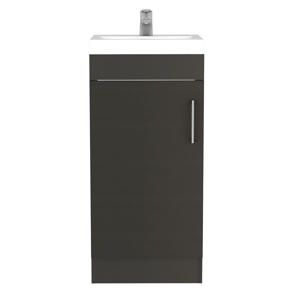 Mueble de baño con lavabo madrid, con armario de almacenamiento wengue
