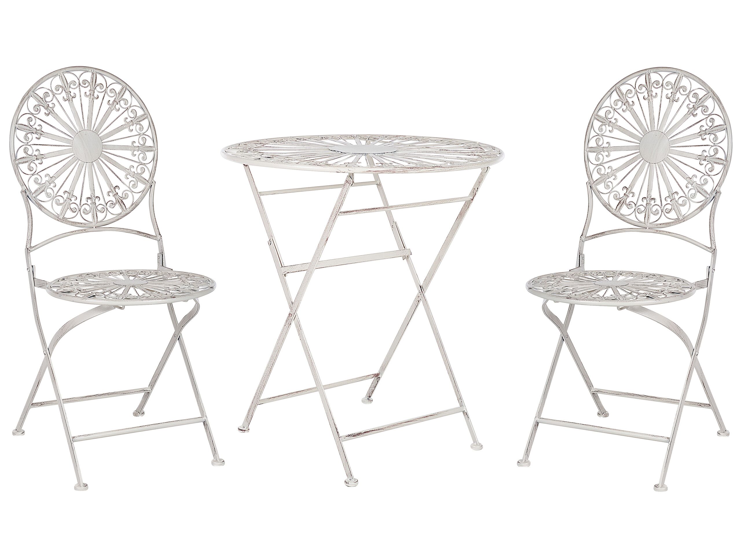 Conjunto de balcón plegable scafa metal blanco