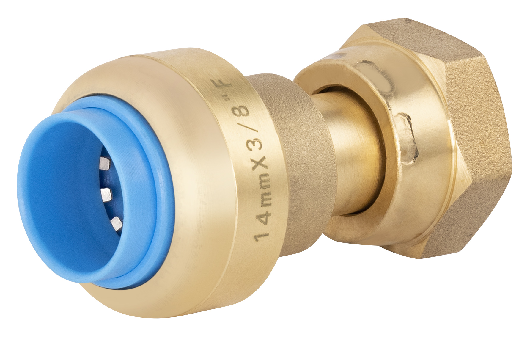 Conector hembra giratorio automático universal ø14 (3/8) tout push