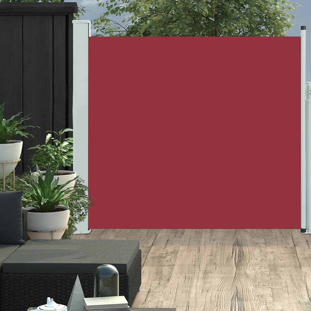 Toldo lateral retráctil de jardín rojo 170x300 cm ety5582102