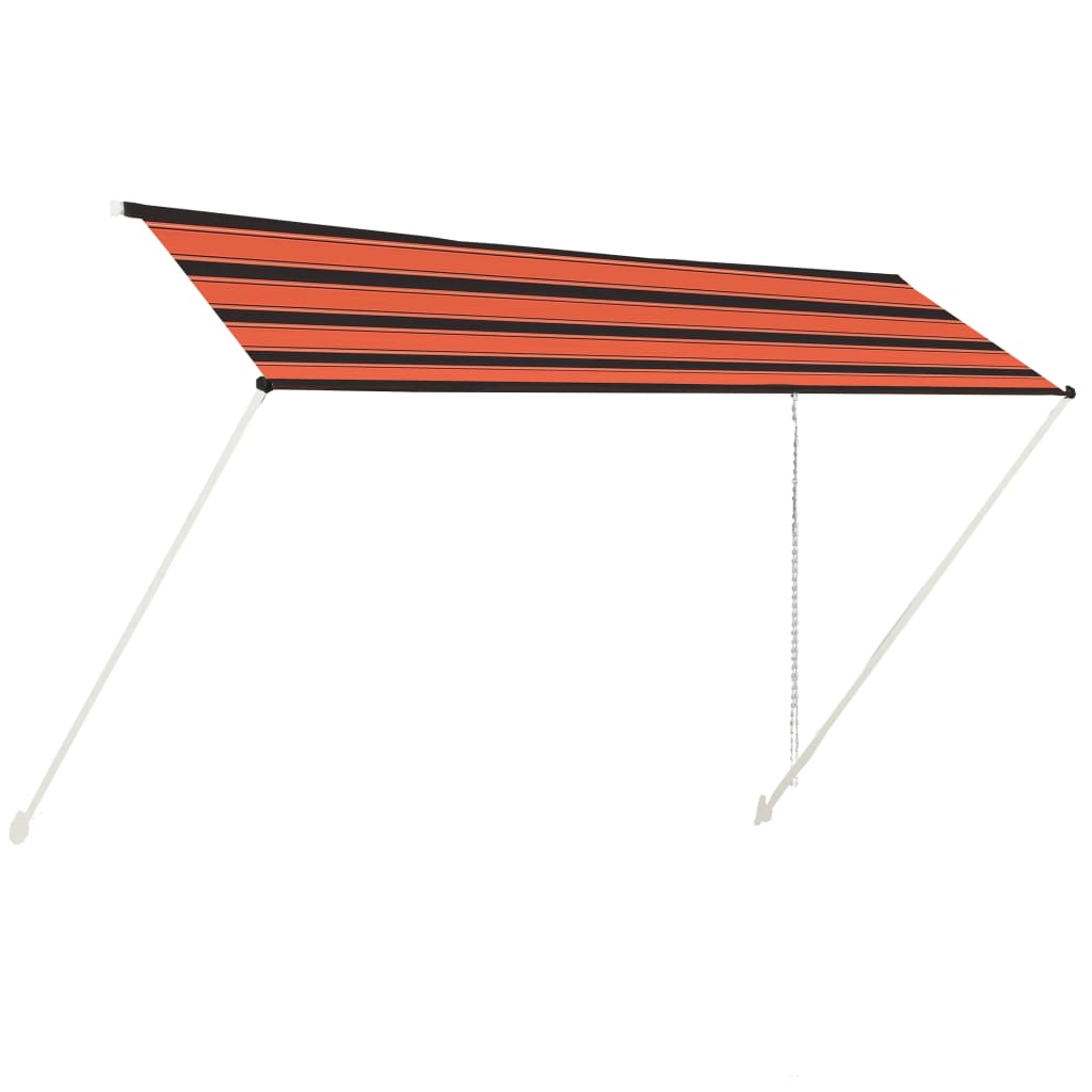 vidaXL toldo retráctil naranja y marrón 400x150 cm