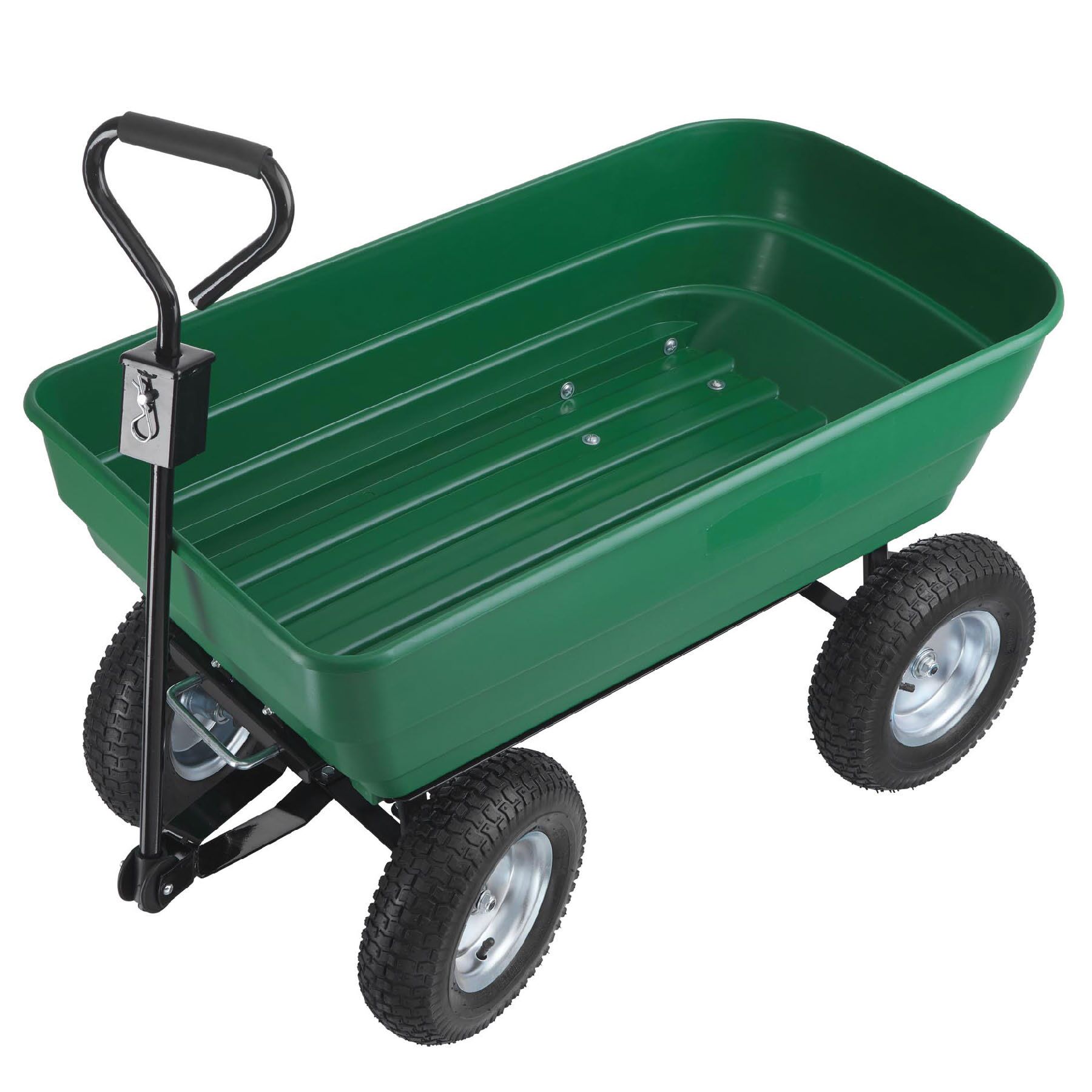 Carrito de mano con función de inclinación y con carga de 300 kg verde