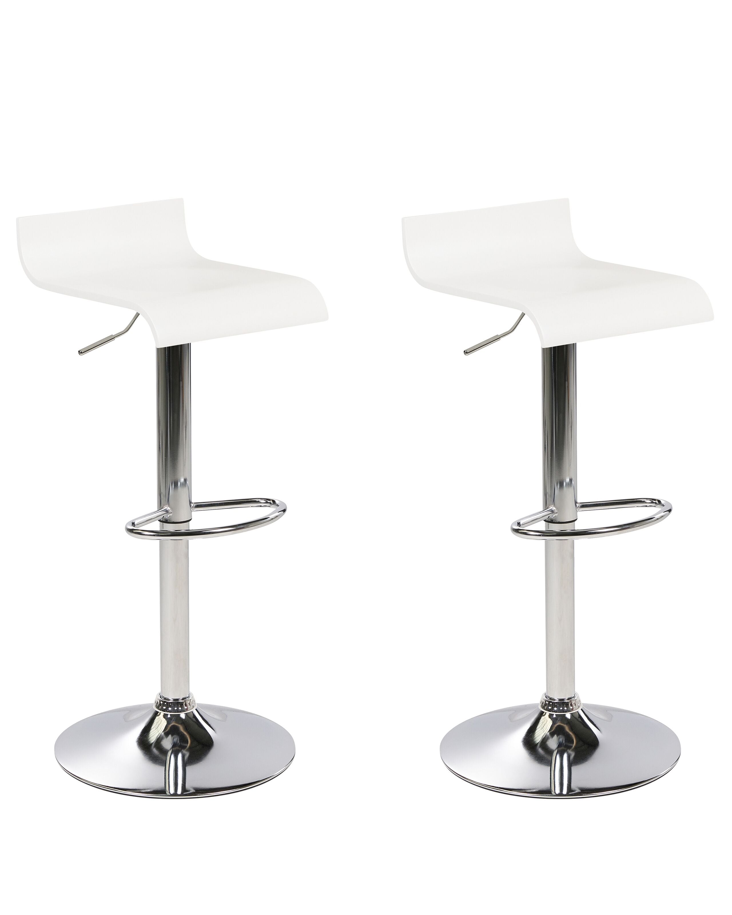Conjunto de 2 sillas de bar valencia giratoria blanco