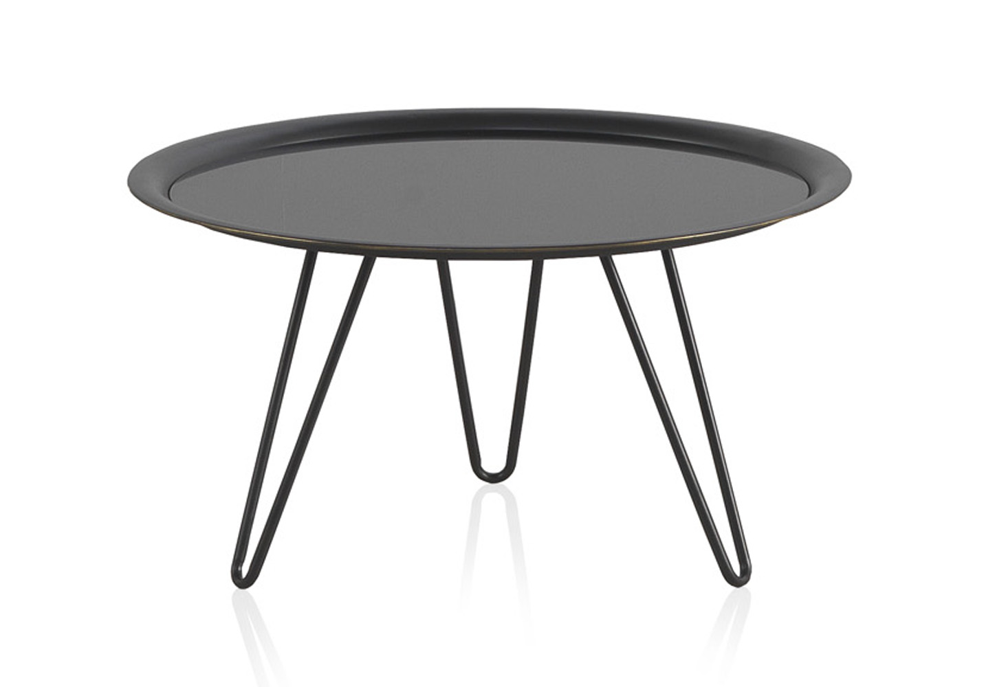 Mesa de centro de metal con tapa de metal, 62x62x34cm