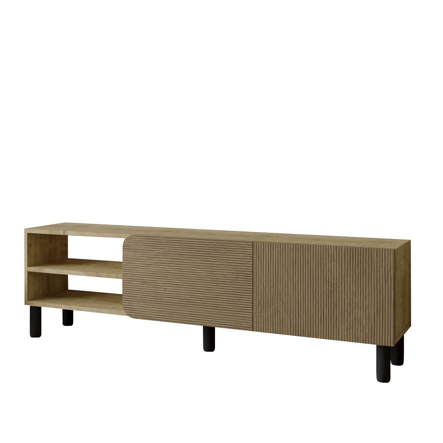 Soporte de tv de madera "river" - 150 x 31 x 48 cm - beige