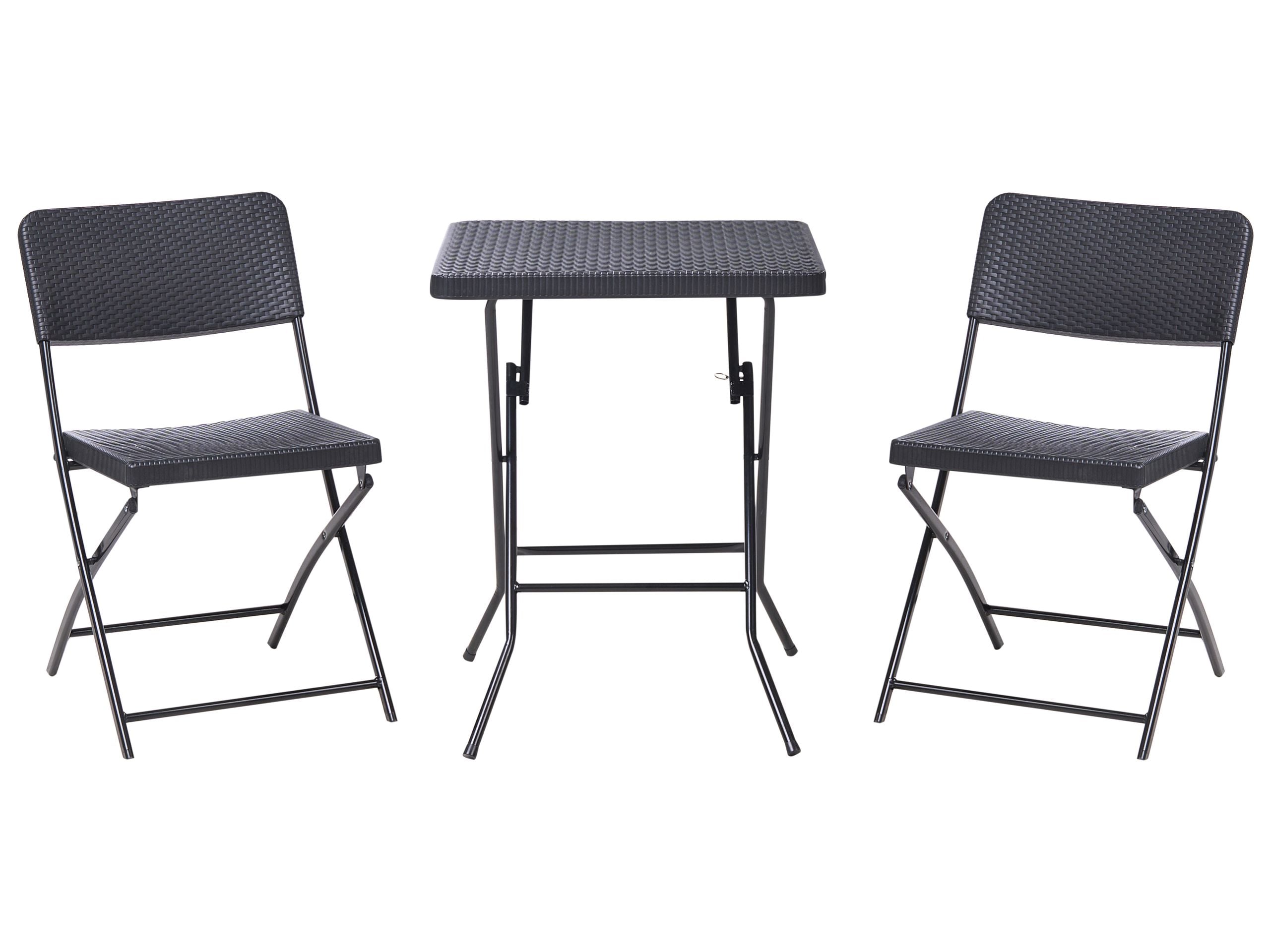 Conjunto de balcón plegable trappeto negro