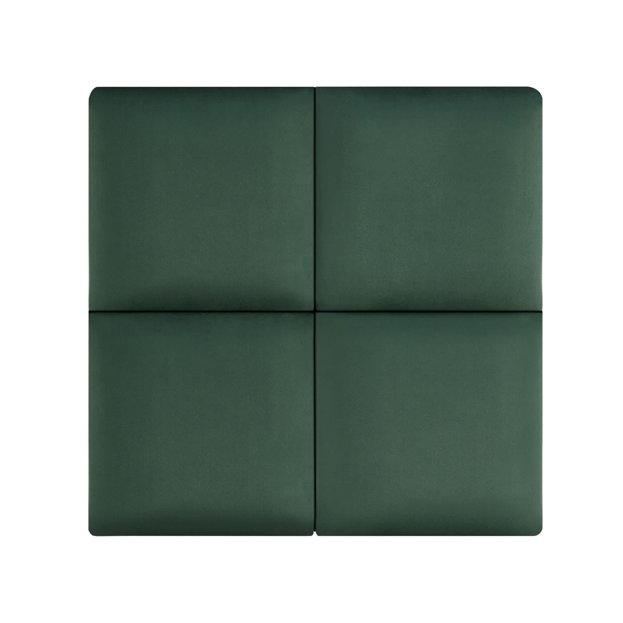 Set de 4 paneles de pared carpino terciopelo 30x30cm - verde oscuro
