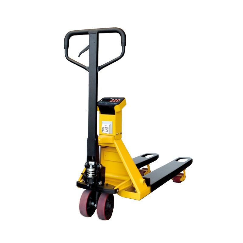 Transpaleta manual Pesadora TYMBIA 2000kg (con impresora). Horq. 1160x560mm