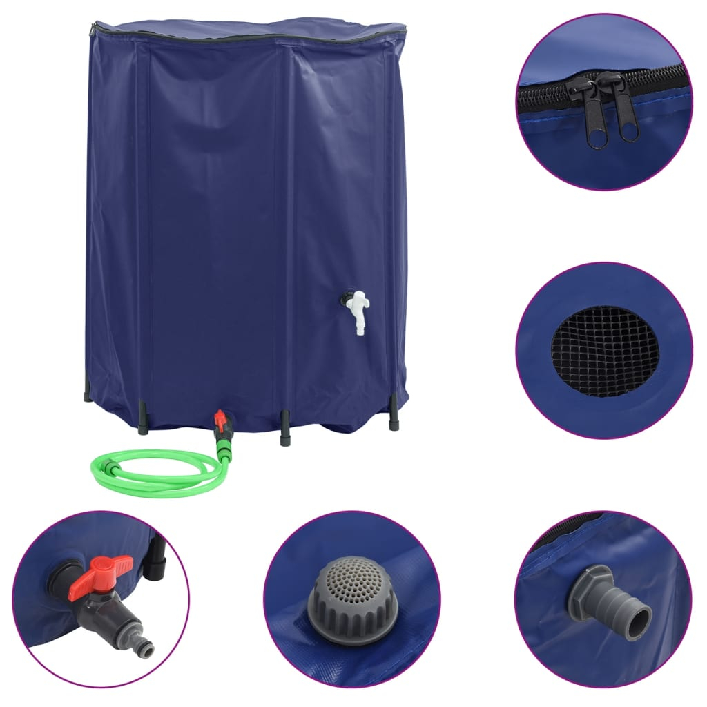 vidaXL depósito de agua plegable con grifo PVC 1250 l