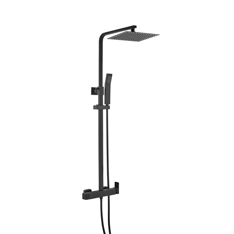 Conjunto de ducha monomando inverter cuadrado negra - 90-140cm antical