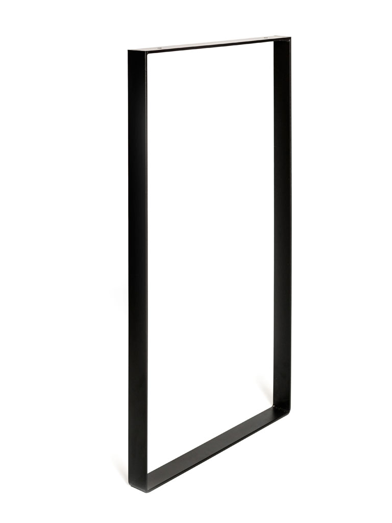 Pata para mueble rei 2-927.85.18p | 385x40x850 mm | negro poro | acero