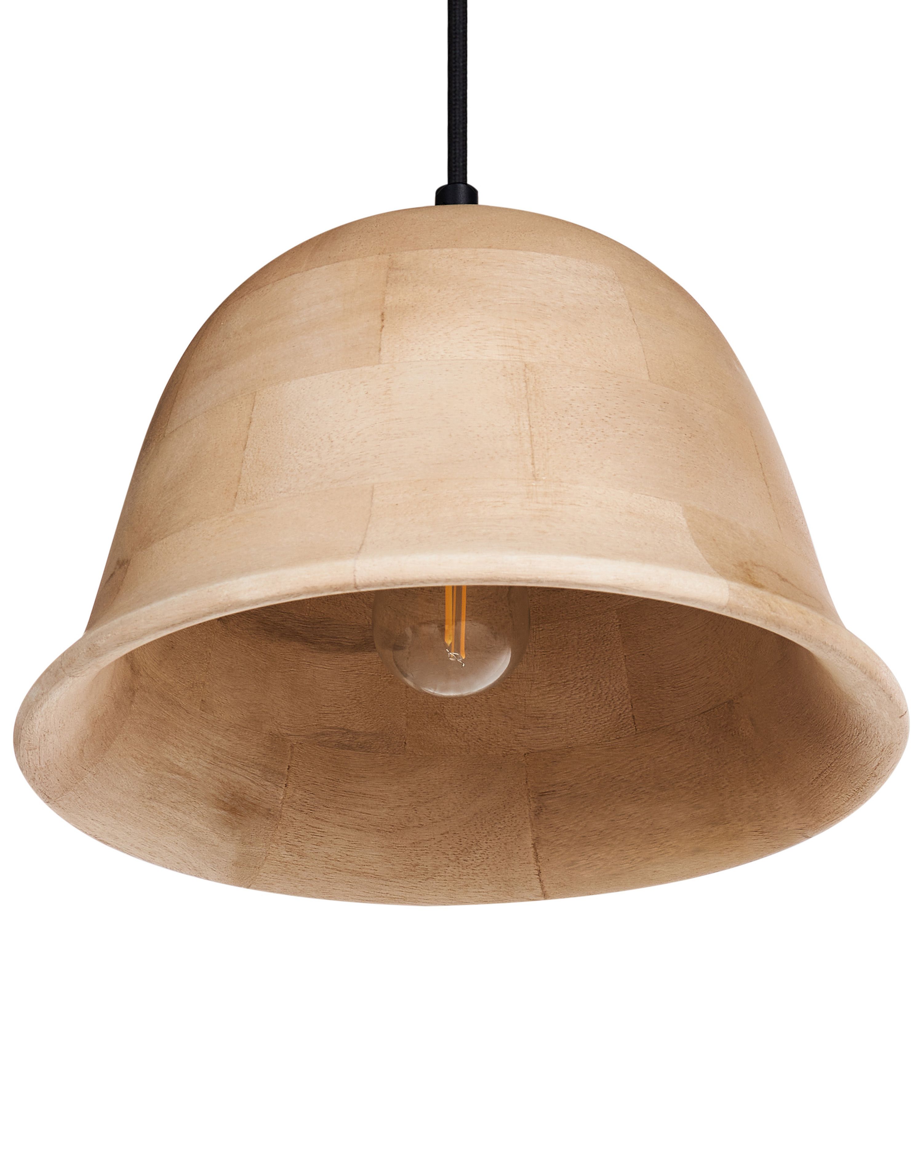 Lámpara colgante goika madera de mango marrón claro