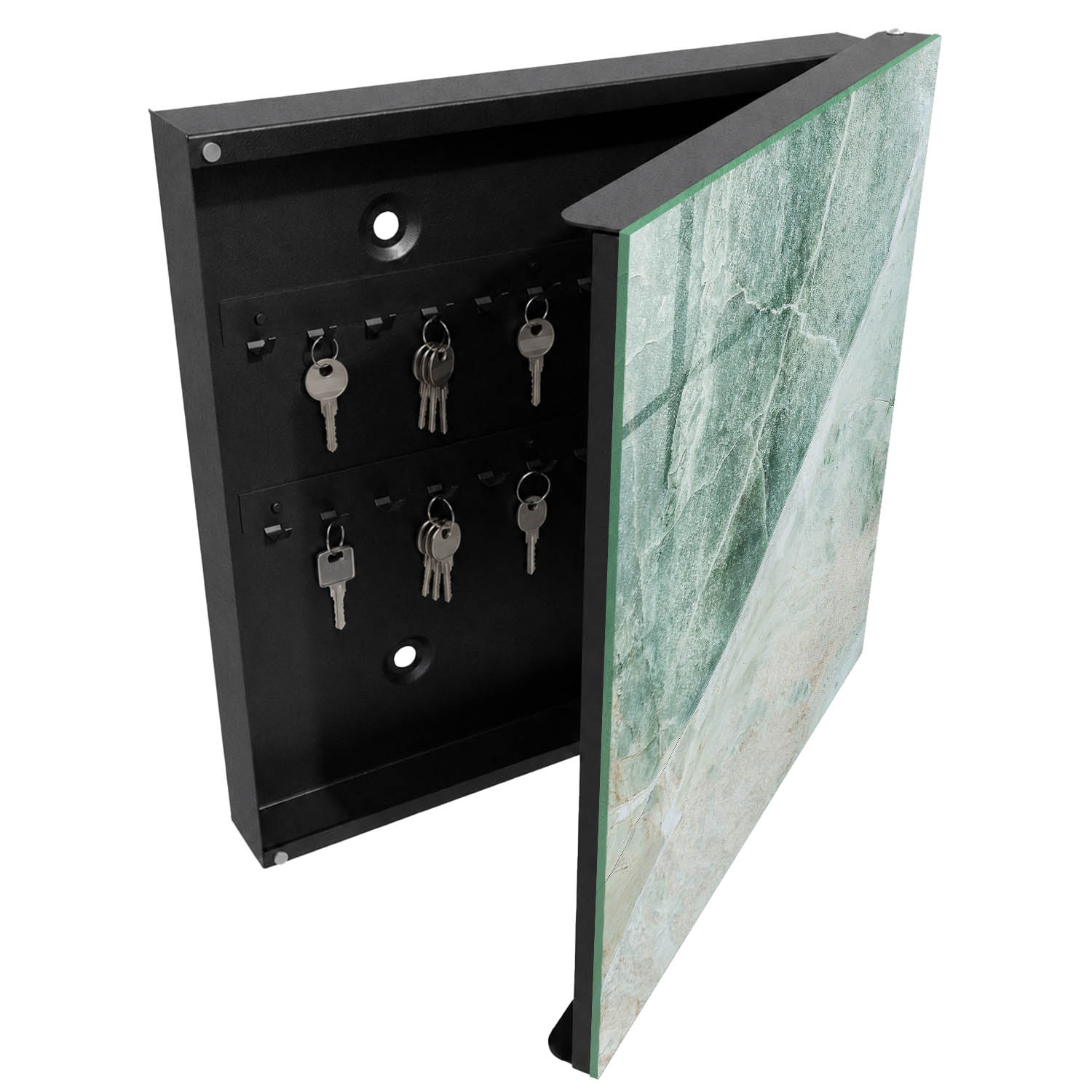 Caja para llaves 30x30x5 elegancia del mármol, apertura derecha