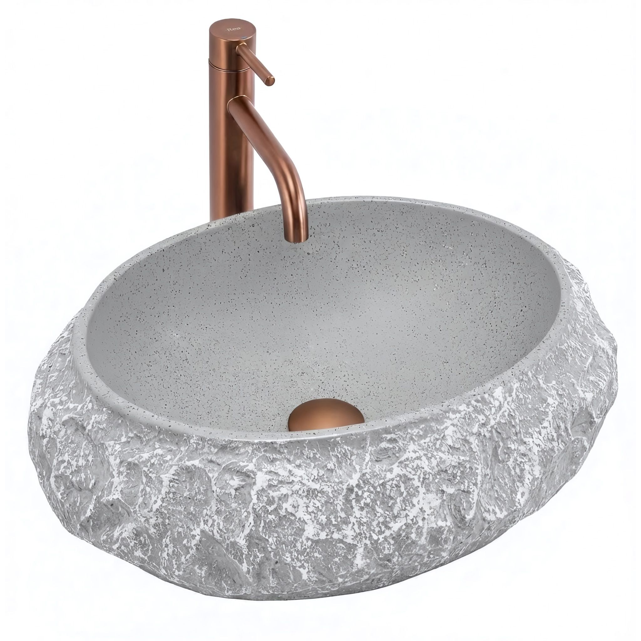 Rea lavabo sobre encimera mika gabro, 50x38x15 cm