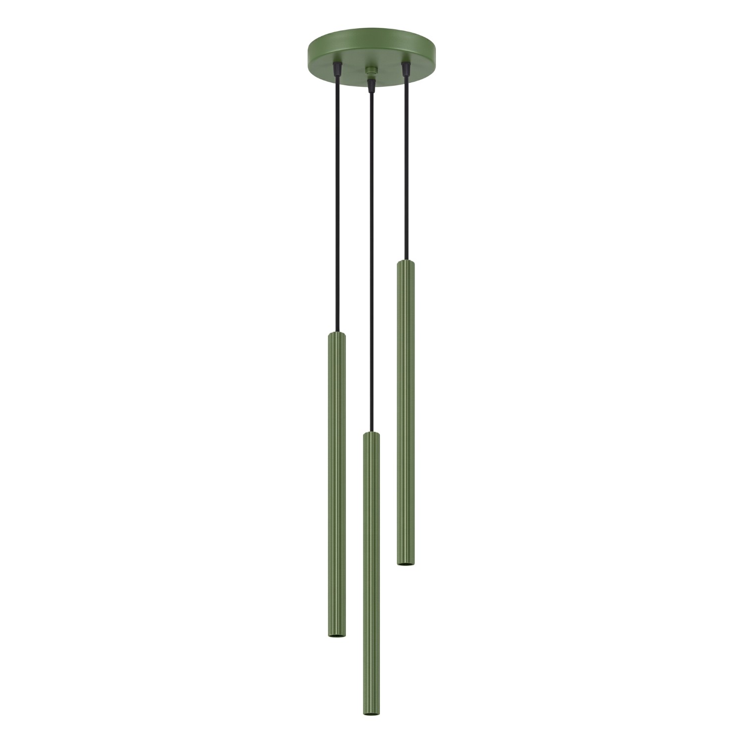 Lámparas colgantes arche 3 verde oliva acero 20x120x20cm