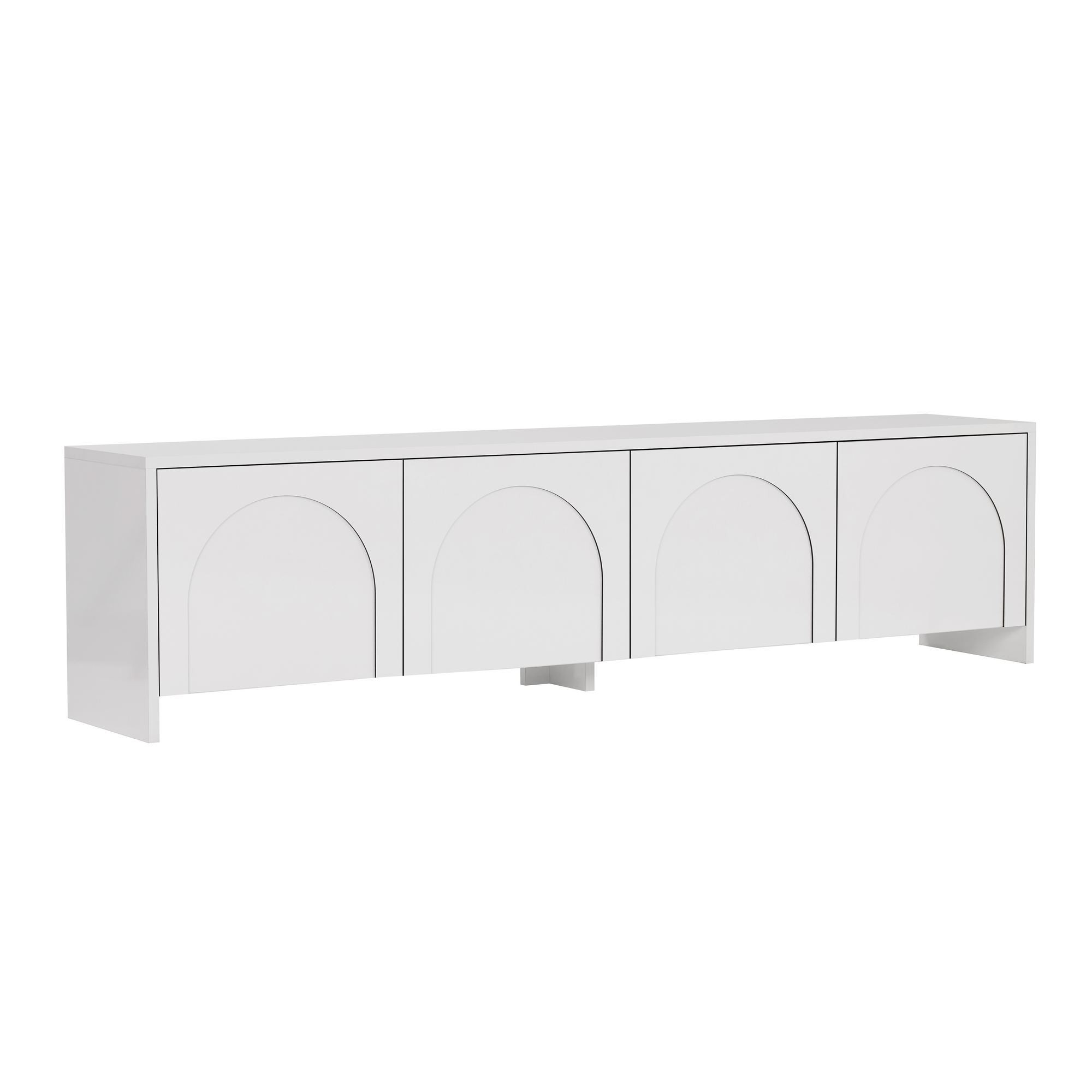 Mueble para la tele de madera <<aurelia>> - 180 x 32 x 45 cm - blanco