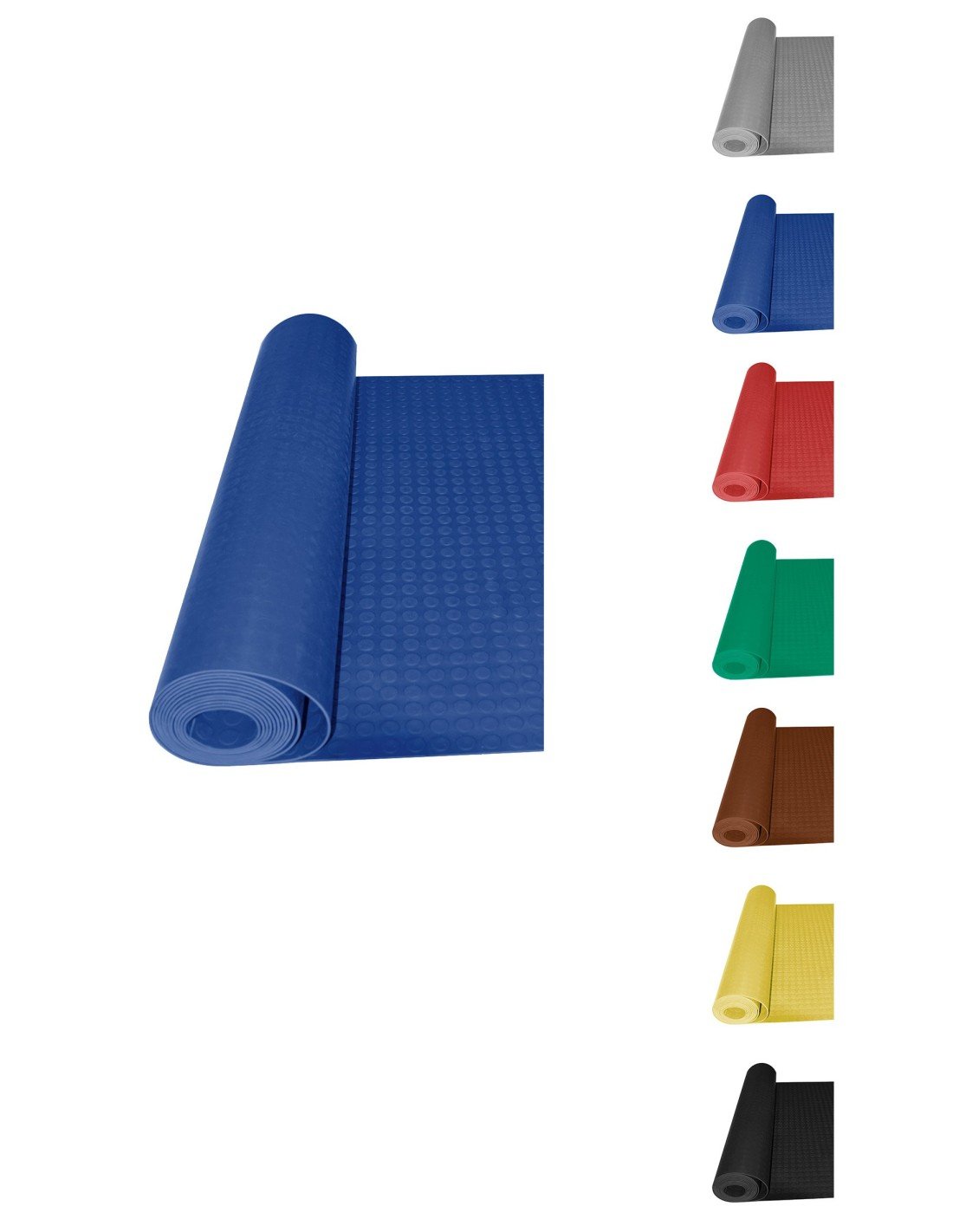 Rollo: 1x10 metros | azul | pavimento de círculos | suelo de caucho | colo