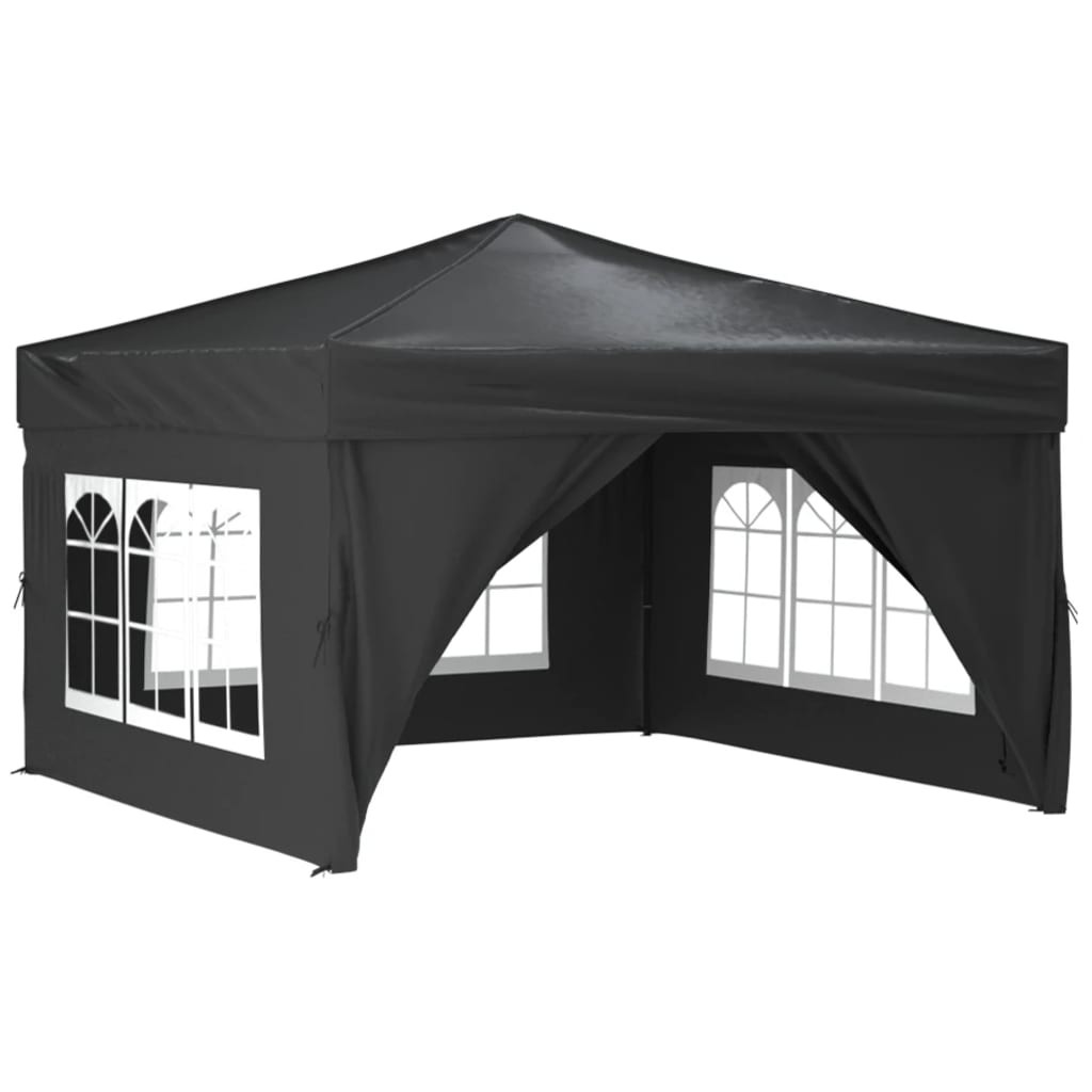 vidaXL carpa de fiesta plegable con paredes laterales antracita 3x3 m