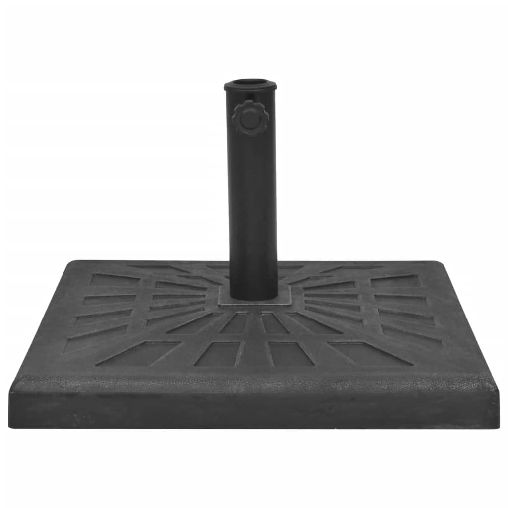 vidaXL base de sombrilla resina cuadrada negra 19 kg