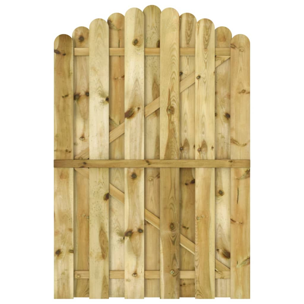 vidaXL puerta de valla de madera de pino impregnada 100x150 cm
