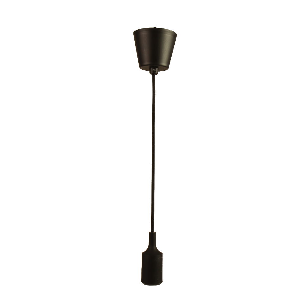 Lampara coLGante base, cable y portamparas negro E27