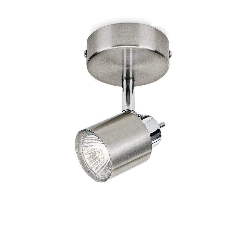 Foco 1 elemento meranti gu10 (bombilla no incluida) color cromo mate 15,5