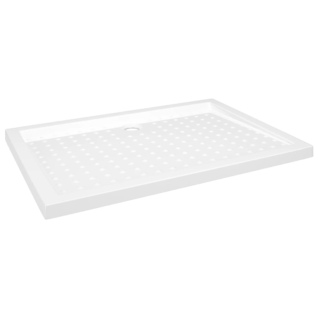 vidaXL plato de ducha con puntos abs blanco 70x100x4 cm