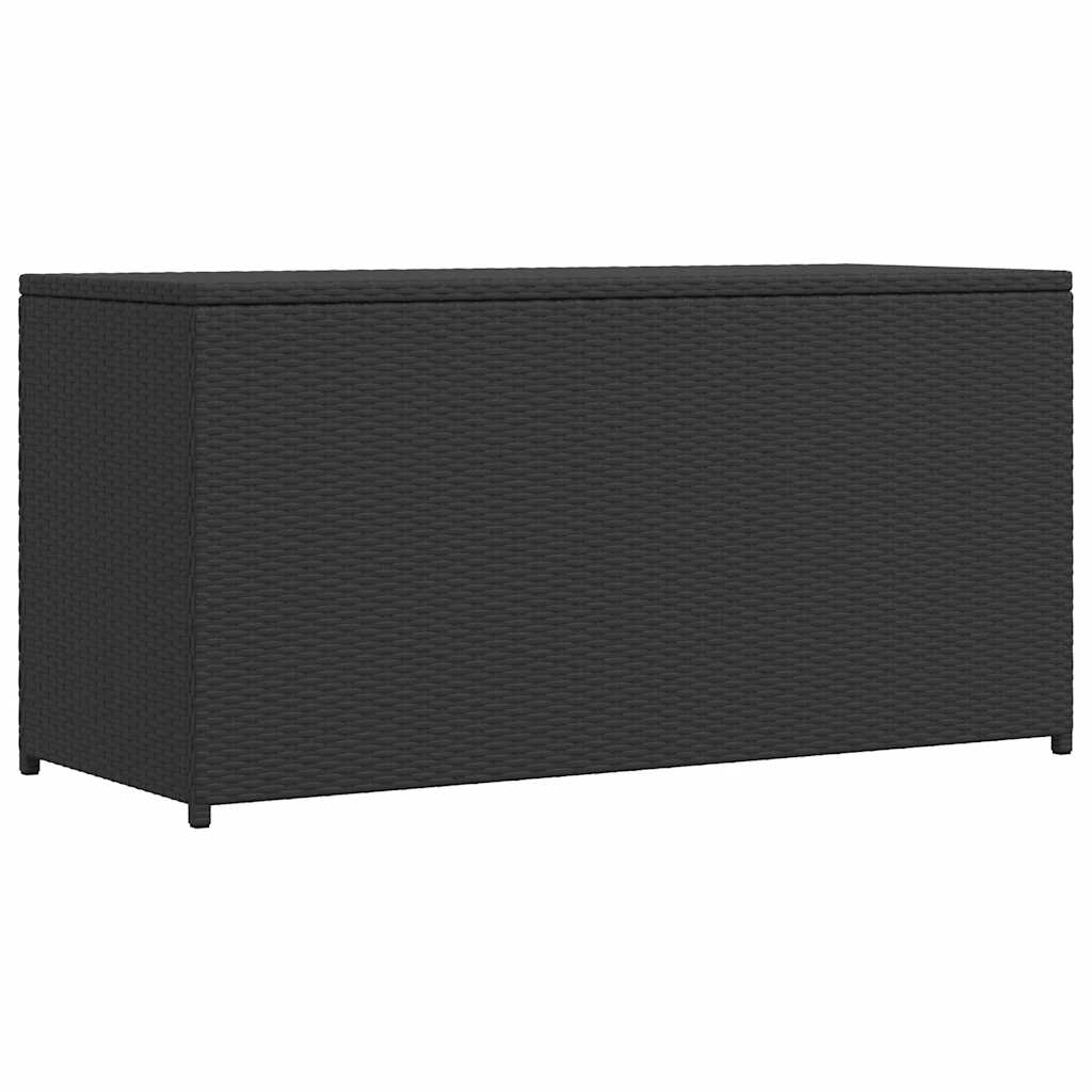 vidaXL caja de almacenaje de jardín ratán sintético negro 120x50x60 cm