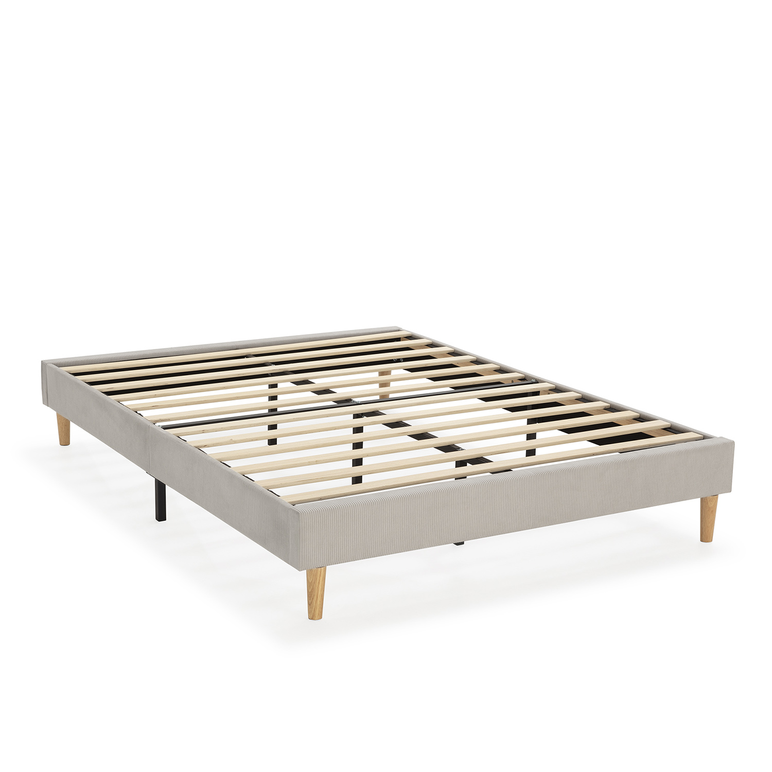 Base tapizada bari 150x190 cm color gris