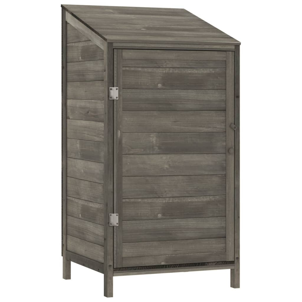 vidaXL cobertizo de jardín madera abeto maciza antracita 55x52x112 cm