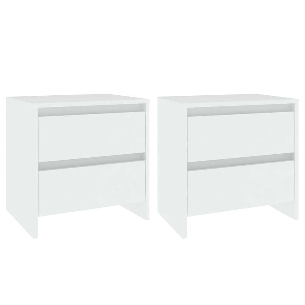 Casa lúmina - set de 2 mesita de noche blanco madeira 45 x 34,5 x 44,5 cm