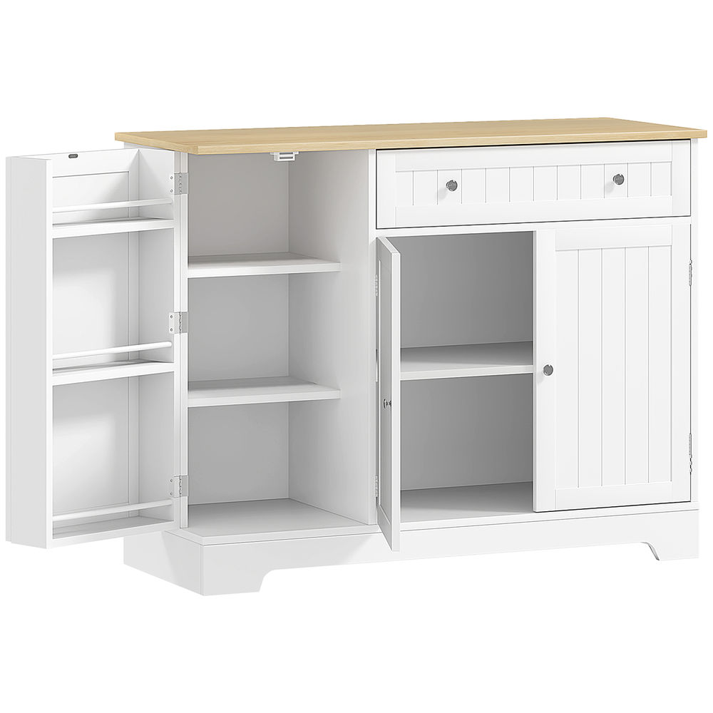 Aparador de cocina 105x40x83 cm mdf color blanco Homcom
