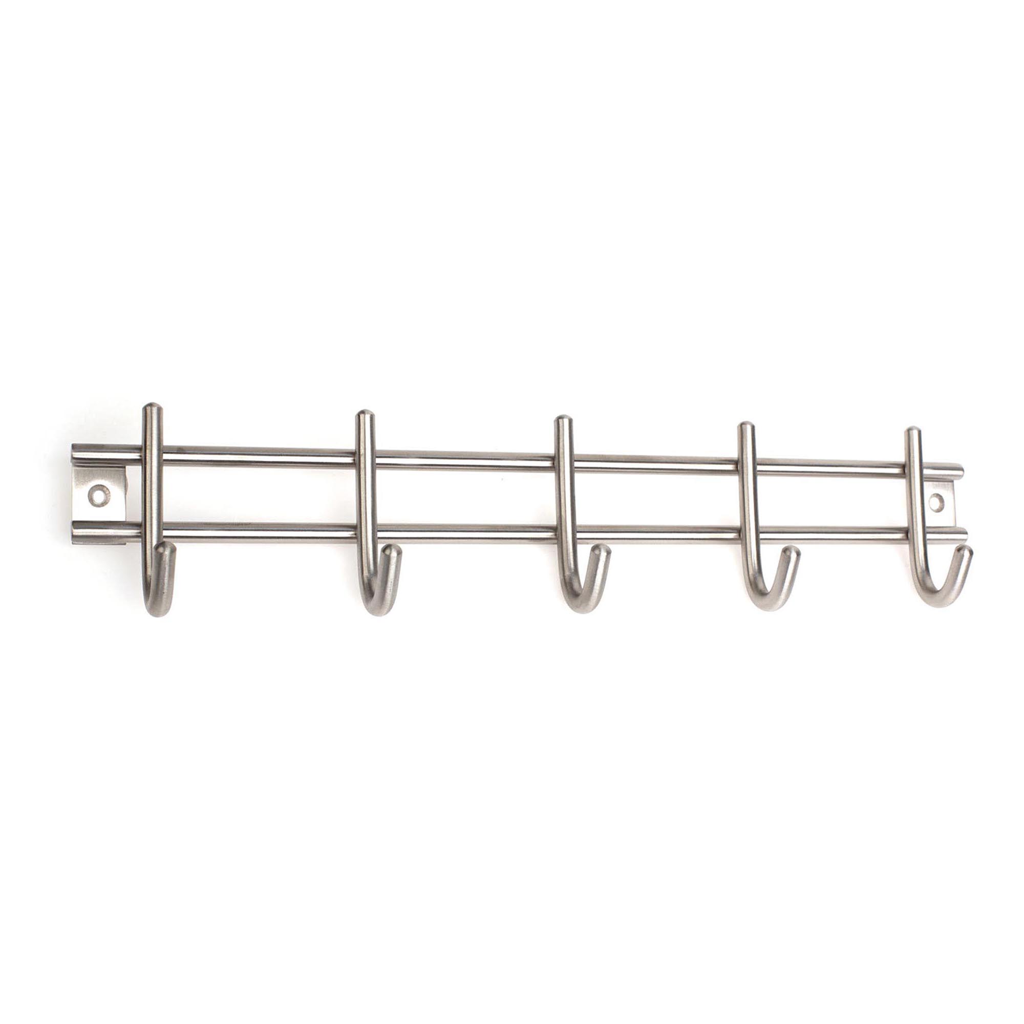 Perchero de pared rei c6901 | 380x50x86 mm | inox mate