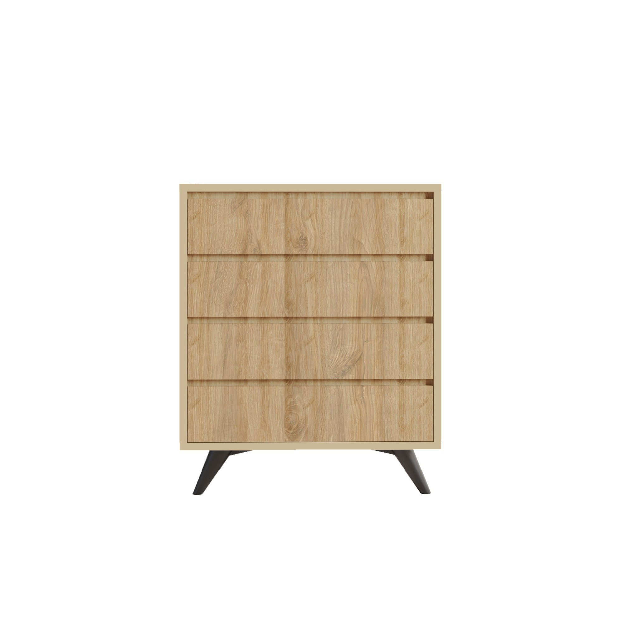 Cómoda de madera <<suvera>> - 70 x 40 x 86 cm - marrón claro