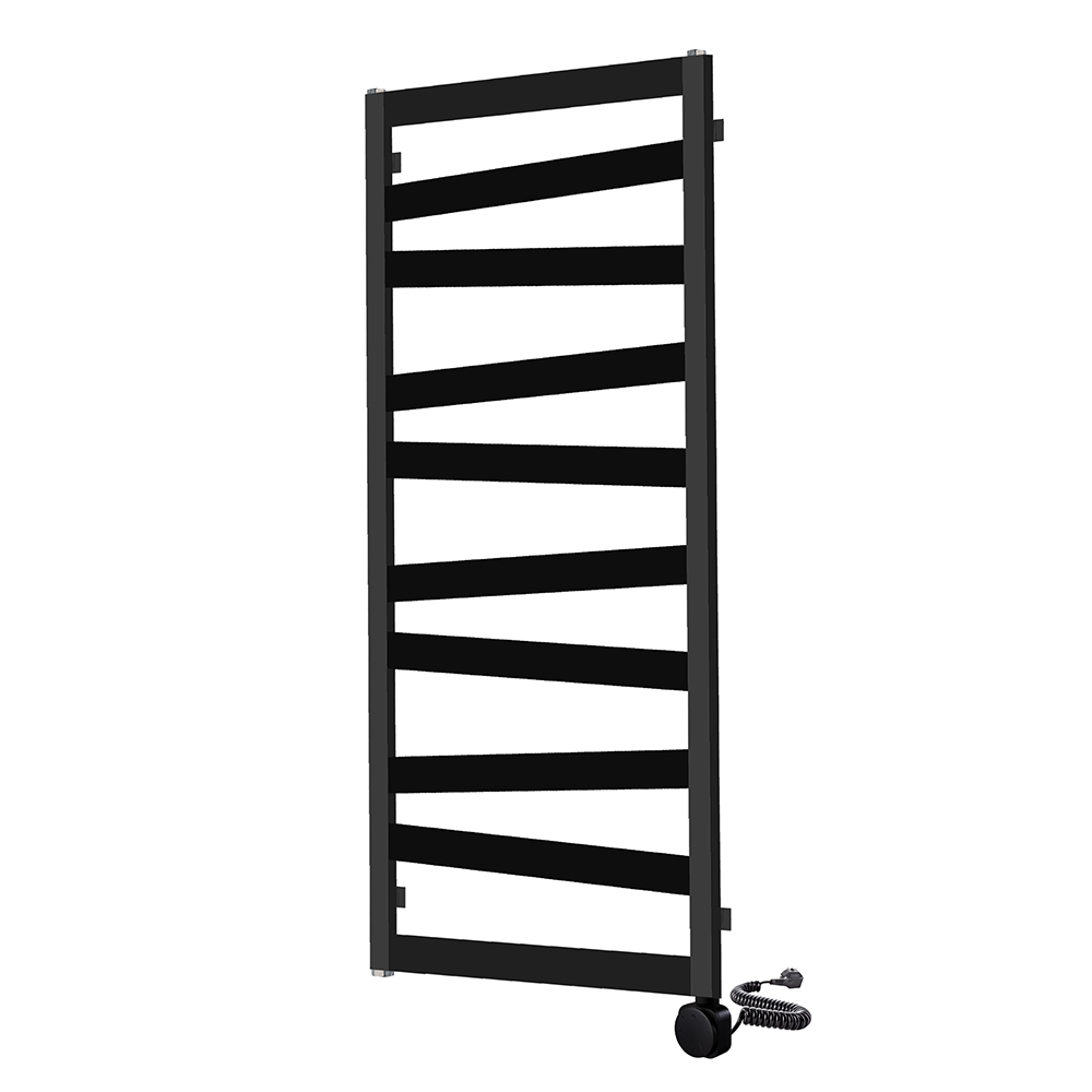 Kibath secatoallas radiador eléctrico ste de 120 cm x 47 cm negro de acero
