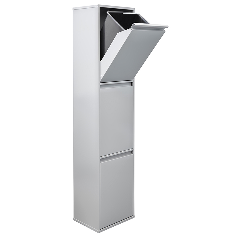 Arregui basic cr302-b cubo de basura y reciclaje de acero 3 x 17 l (51 l)