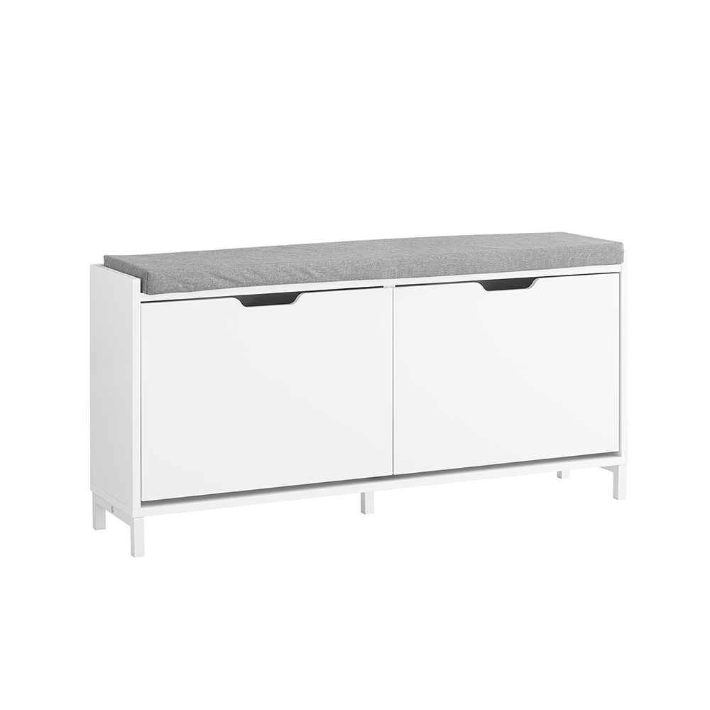 Sobuy banco para zapatos de 2 puertas blanco fsr151-l-w