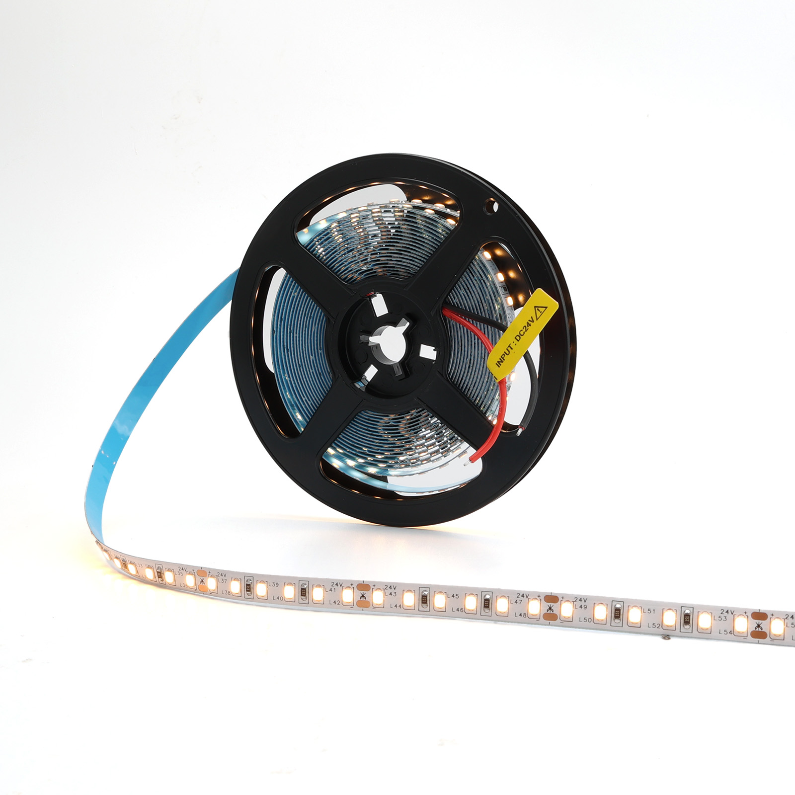 Tira LED 24v dc, 50w (10w/m), 120 LEDs smd2835, ip20, 5m, corte 5cm 2700k