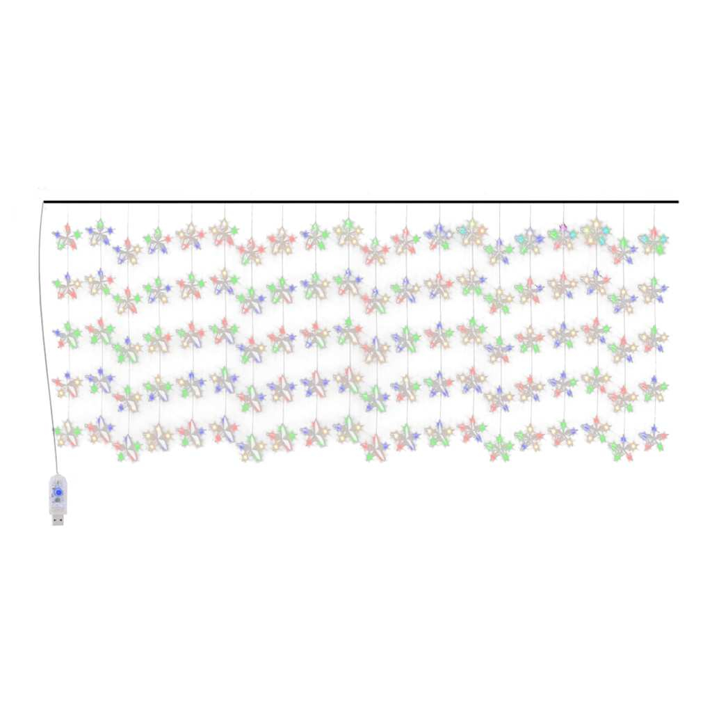vidaXL cortina de luces estrellas 500 LEDs de colores 8 funciones