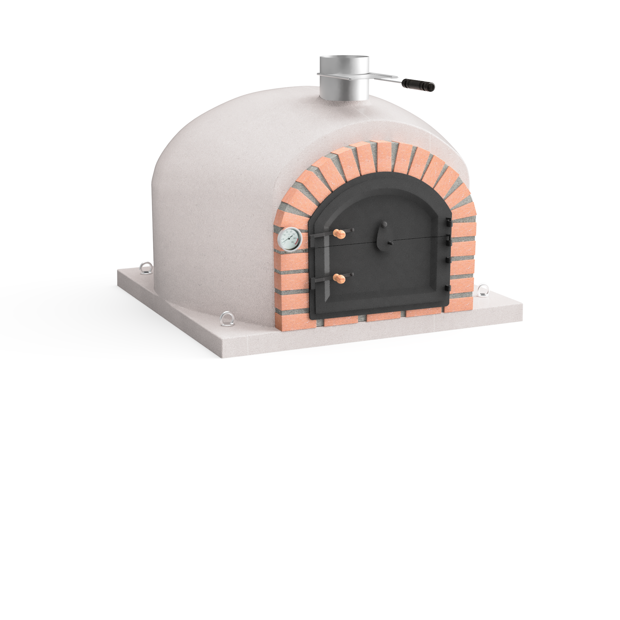 Horno de leña exterior de obra modelo gran canária blanco - 80x80x65cm