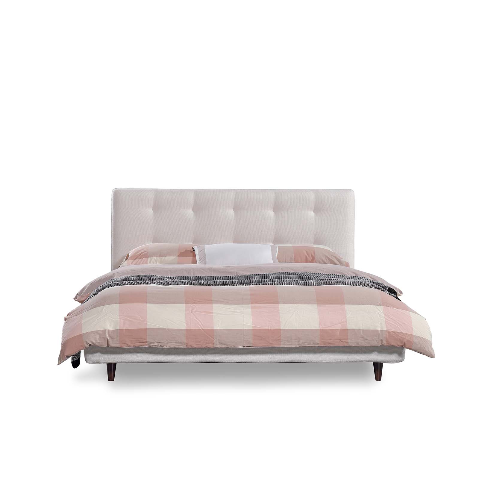 Estructura cama tapizada 150x200 cm delft pärumm con cabecero capitoné inco