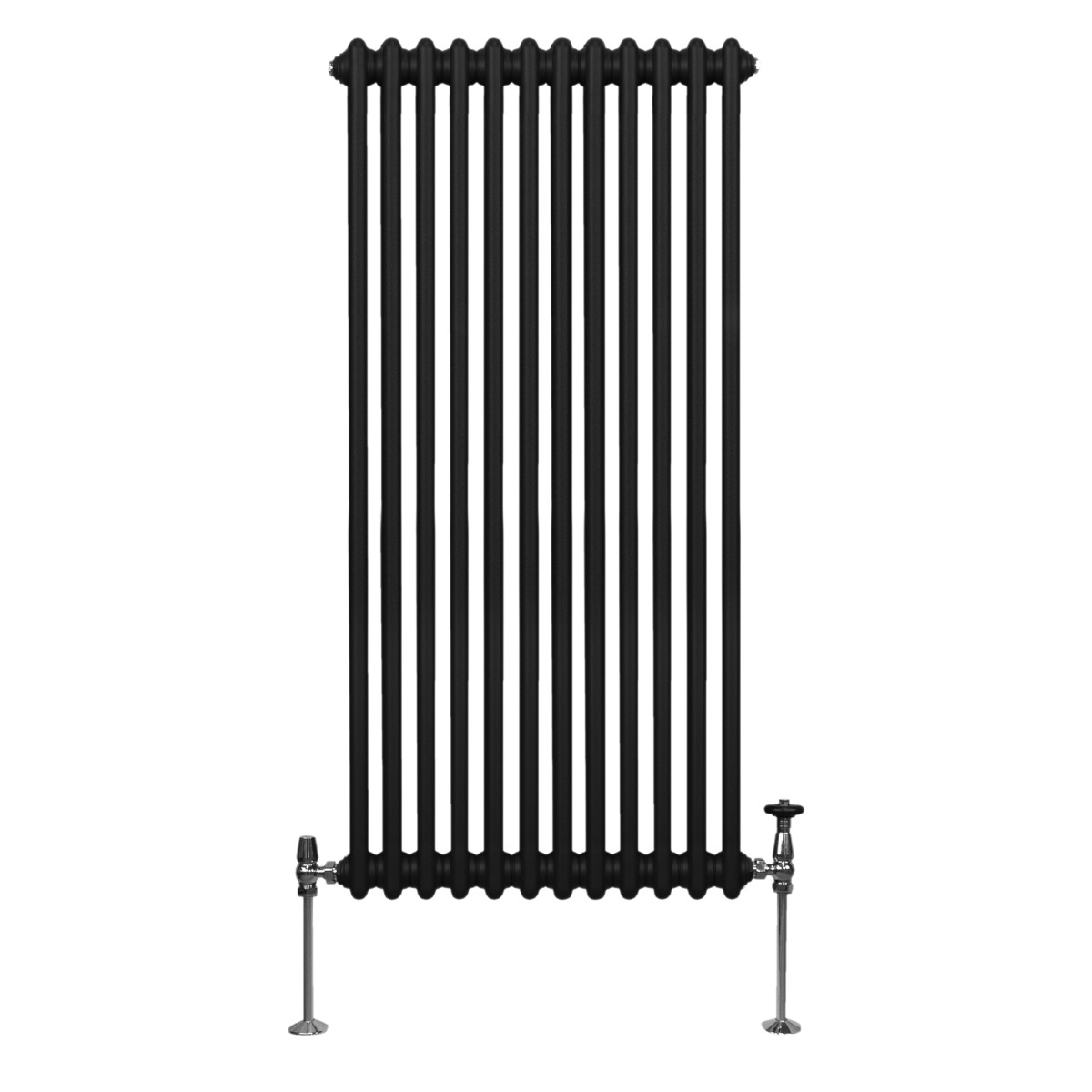 Radiador tradicional vertical de 2 columnas - 1500x 562mm - negro