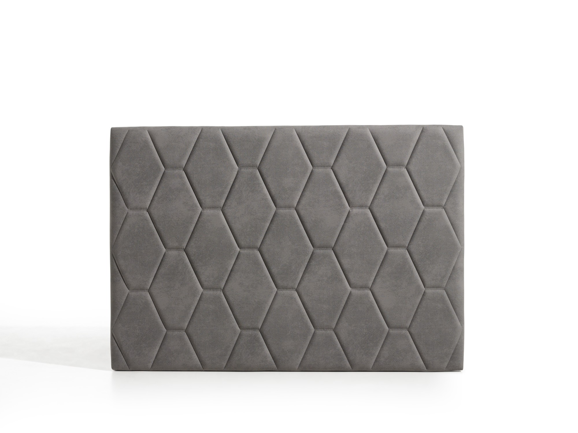 Cabecero ágata para cama de 150 de tela gris 154x115x8. Matris