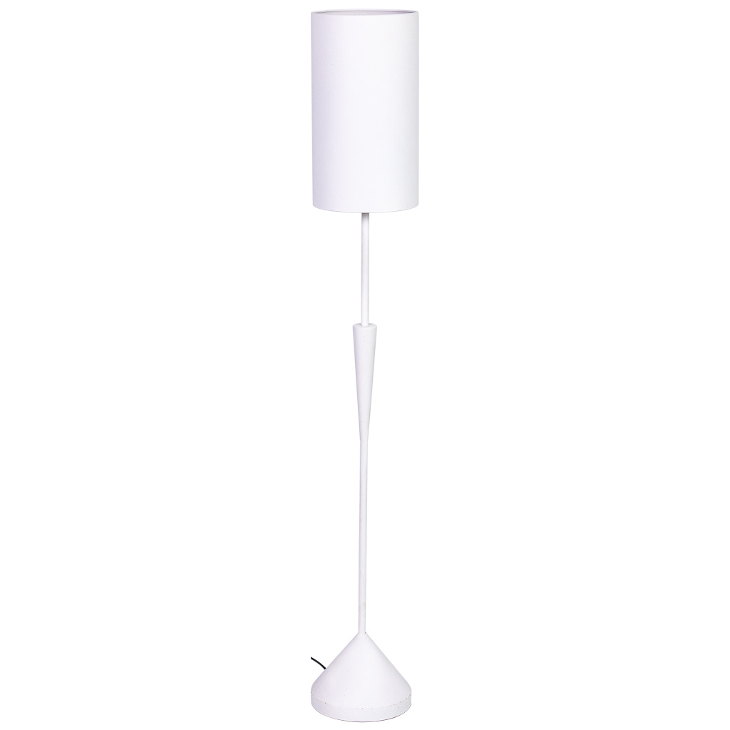 Lámpara de pie de metal blanco 22x22x117/151,5h cm