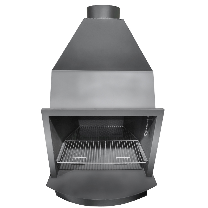 Barbacoa leña d100 116x87x155 cm control de tiro y base lisa