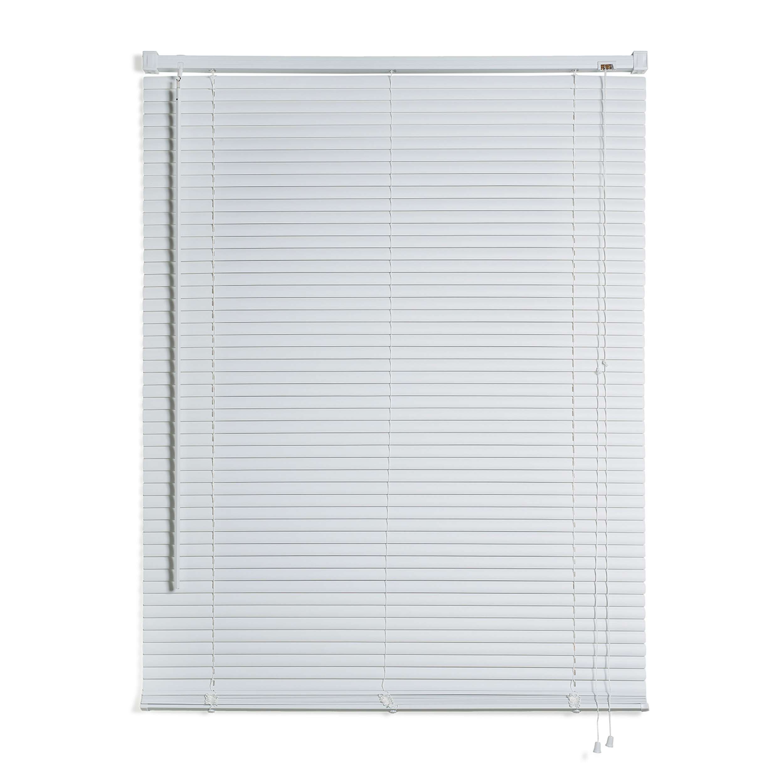 Storesdeco|persianas venecianas de vinilo con cordón blanco 105x250