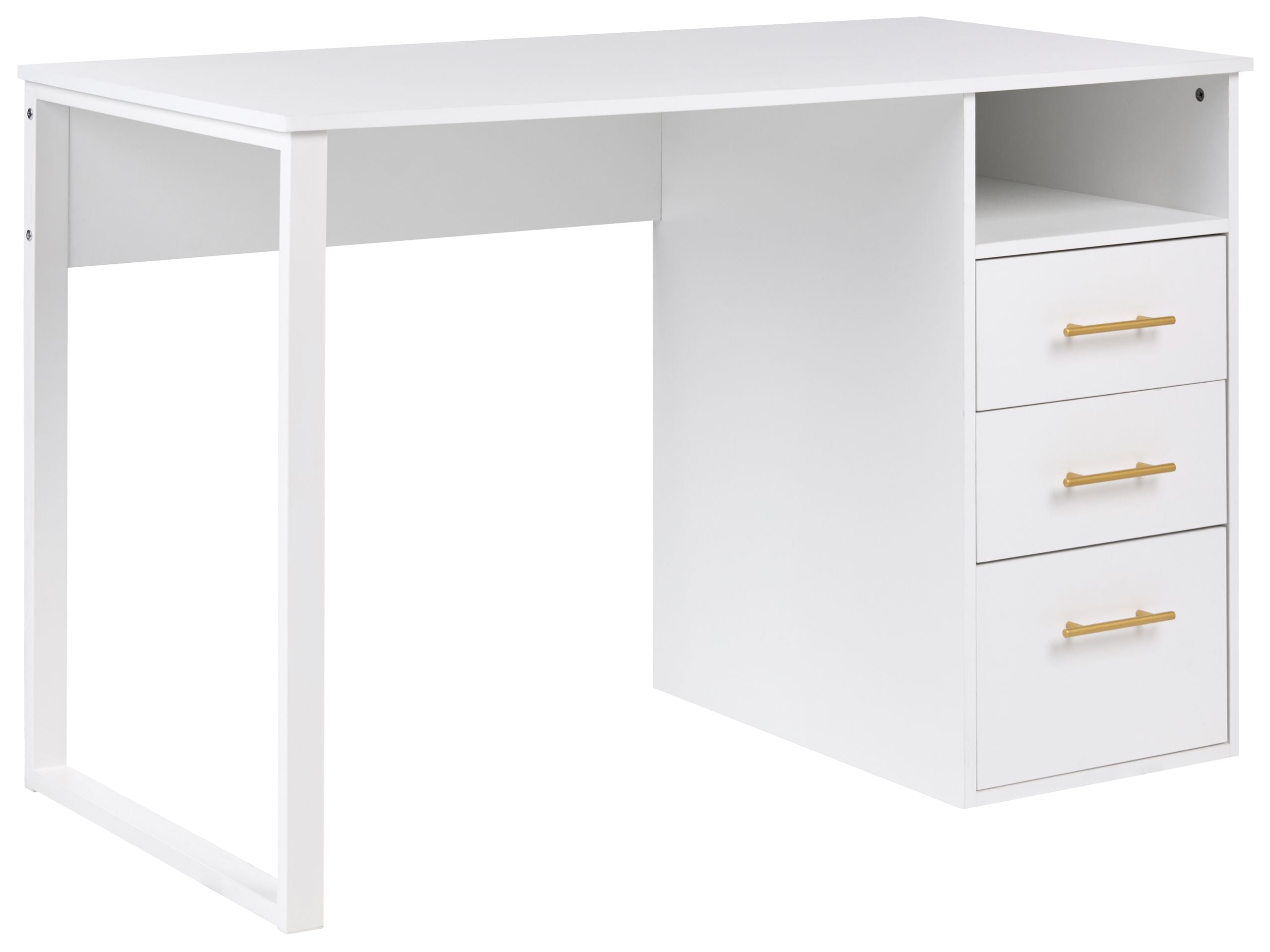 Escritorio zerlay 120 cm 60 cm blanco
